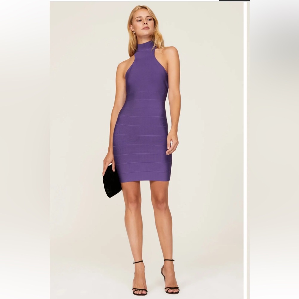HERVE LEGER Icon Racer Mini Dress NWT Size S